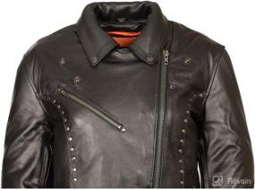 img 1 attached to 👩 Milwaukee Leather ML1948 Women's Classic Riveted Black Leather Jacket: Timeless Elegance and Enduring Style