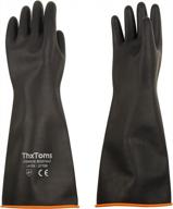 максимальная защита: латексные перчатки thxtoms heavy duty, устойчивые к сильным кислотам, щелочам и маслам — 18 дюймов, 1 пара логотип