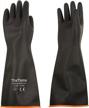 ultimate protection: thxtoms heavy duty latex gloves resist strong acid, alkali and oil - 18", 1 pair logo