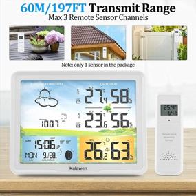 img 2 attached to Weather Station Wireless Indoor Outdoor Weather Stations With Multiple Sensors, Digital Atomic Clock Weather Thermometer, Temperature Humidity Monitor Forecast Weather Station With Moon Phase