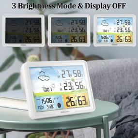 img 1 attached to Weather Station Wireless Indoor Outdoor Weather Stations With Multiple Sensors, Digital Atomic Clock Weather Thermometer, Temperature Humidity Monitor Forecast Weather Station With Moon Phase