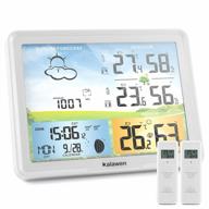 weather station wireless indoor outdoor weather stations with multiple sensors, digital atomic clock weather thermometer, temperature humidity monitor forecast weather station with moon phase logo