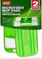 🧹 homexcel reusable microfiber mop pad refills - compatible with swiffer sweeper mops for multi surface wet & dry cleaning - machine washable floor mop head replacements (pack of 2) logo