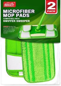 img 4 attached to 🧹 HOMEXCEL Reusable Microfiber Mop Pad Refills - Compatible with Swiffer Sweeper Mops for Multi Surface Wet & Dry Cleaning - Machine Washable Floor Mop Head Replacements (Pack of 2)