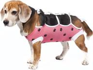 🔒 e-collar alternative for cats and dogs: protection for abdominal wounds & skin disease. award-winning & patented design, vet recommended (medium, pink) logo