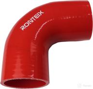 ronteix 90 degree elbow silicone hose coupler for radiator intake pipe intercooler(2&#39 logo