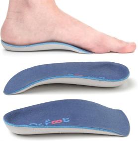 img 1 attached to Dr. Foot'S 3/4 Length Orthotics Insoles With Self Adhesive For Correct Flat Feet, Fallen Arches, Over-Pronation, Plantar Fasciitis, Heel Spurs, Bunions -1 Pair (M- W9-10.5 M7.5-9)