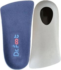 img 4 attached to Dr. Foot'S 3/4 Length Orthotics Insoles With Self Adhesive For Correct Flat Feet, Fallen Arches, Over-Pronation, Plantar Fasciitis, Heel Spurs, Bunions -1 Pair (M- W9-10.5 M7.5-9)