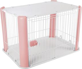 img 4 attached to 🏠 Impressive IRIS USA Wire Pet Cage with Mesh Roof: Durable and Secure Enclosure for Pets