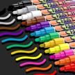 6mm reversible tip neon chalk markers, 12 assorted colors wet erasable for black board signs, car window mirror glass non-porous surface - liquid chalkboard marker pens logo