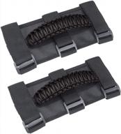 2 pack joytutus grab handles for jeep wrangler 1997-2023 & gladiator - 3 straps design, black logo