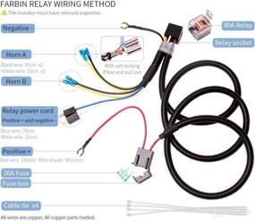 img 2 attached to FARBIN 12V 80A Horn Wiring Harness Relay Kit And Horn Push Button With 3 Meters Wire (Wiring Harness Button