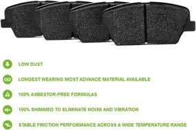 img 3 attached to SCITOO Ceramic Brake Pads Kits - 8 Piece Set for 2003-2005 Infiniti FX35, FX45, 2005-2006 Nissan Altima, 2004-2008 Nissan Maxima, 2003-2007, 2009-2012 Nissan Murano