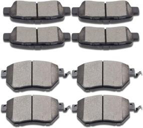 img 4 attached to SCITOO Ceramic Brake Pads Kits - 8 Piece Set for 2003-2005 Infiniti FX35, FX45, 2005-2006 Nissan Altima, 2004-2008 Nissan Maxima, 2003-2007, 2009-2012 Nissan Murano