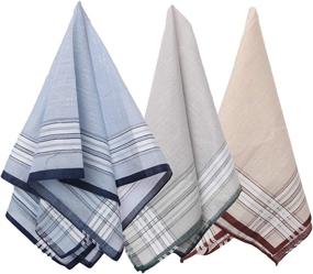 img 4 attached to Cotton Handkerchief Set for Men - MH1041: Essential Accessories for Men