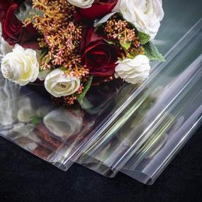 img 1 attached to Clear Cellophane Wrap Roll - 33x115Ft | 3 Mil Thickness | Ideal for Christmas & Halloween Gifts, Baskets, and Flowers | iLovepaper Cellophane Wrapping Paper Roll