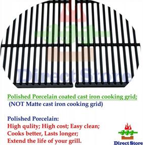 img 2 attached to Direct Store Parts DC103 Polished Porcelain Coated Cast Iron Cooking Grid Replacement For Brinkmann, Grill Chefs, Grill Zone Gas Grills