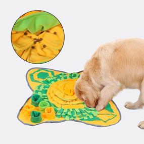 img 3 attached to AMOFY Snuffle Pet Feeding Mat For Dogs - Interactive Sniff Mat For Hunting, Foraging & Nose Training - Educational Toy That Develops Natural Foraging Skills - Perfect Dog Activity Game Mat