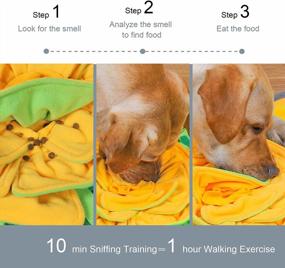 img 1 attached to AMOFY Snuffle Pet Feeding Mat For Dogs - Interactive Sniff Mat For Hunting, Foraging & Nose Training - Educational Toy That Develops Natural Foraging Skills - Perfect Dog Activity Game Mat