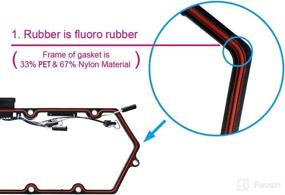 img 2 attached to Premium Red Valve Cover Gasket Set for 98-03 Ford Powerstroke 7.3L Diesel Trucks (OEM:F81Z-6584-AA, F81Z-9D930-AB, 615-201)