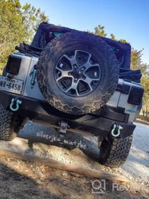 img 8 attached to Upgrade Your Jeep Wrangler JK With LEDKINGDOMUS Front Bumper - Rock Crawler Style With Durable Winch Plate And Powerful LED Lights