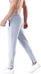 img 4 attached to Мужские спортивные штаны QRANSS: брюки для футбола, бега, спортзала и фитнеса для тренировок