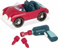 rev up your child's imagination with battat's colorful take-apart roadster - includes working toy drill! (22pc) logo
