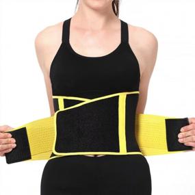 img 2 attached to Sweat Your Way To A Slimmer Waist: Gowhods Neoprene Sauna Belt For Effective Weight Loss And Back Support