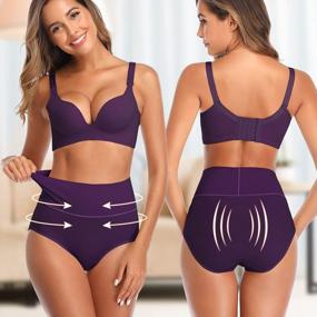 img 3 attached to Ladies' Cotton High Waist Stretch Panties With Full Coverage And Dual Bands - Soft And Comfortable Briefs In Multi-Pack Options