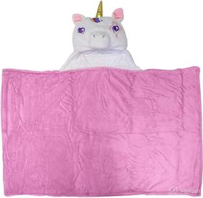 img 4 attached to 🦄 Jay Franco Nickelodeon JoJo Siwa Unicorn Hooded Blanket – Kids 2-in-1 Plush Wearable Blanket - Fade Resistant Polyester, 50" x 30" (Authentic Nickelodeon Product)