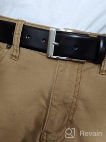 img 6 attached to 👔 Stylish Burnished Leather Belt in Black - Essential Men's Accessory (Size 42)