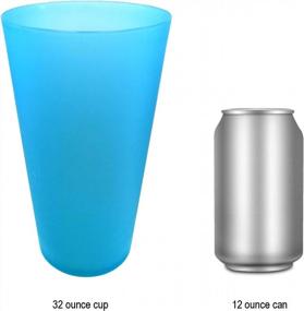 img 1 attached to YUYUHUA BPA-Free Plastic Tumblers - Assorted Colors (Set Of 12, 32 Oz)