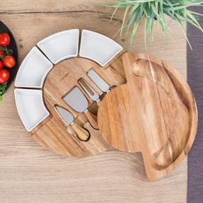 img 2 attached to EXTRA Large Cheese Board & Mortar And Pestle Set By ChefSofi - Perfect For Entertaining!