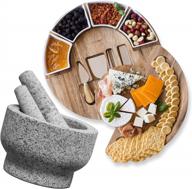 extra large cheese board & mortar and pestle set by chefsofi - perfect for entertaining! logo