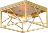 💡 fivess lighting: elegant modern gold flush mount light fixture - perfect for hallways, bedrooms, kitchens, and more! логотип