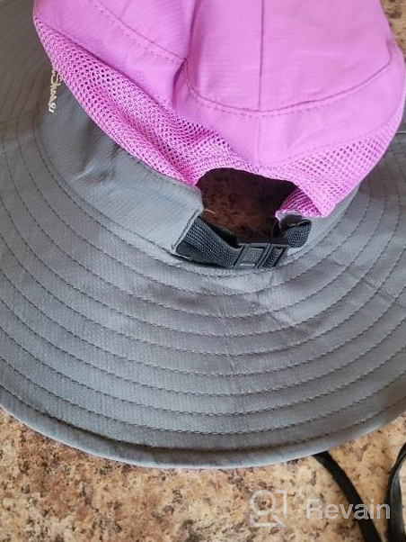 img 1 attached to Women'S Wide Brim Sun Hat UV Protection Bucket Mesh Boonie Beach Fishing Cap review by Evan Sharma
