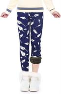 slaixiu leggings fleece printing gp777 3p b 130 girls' clothing : leggings logo