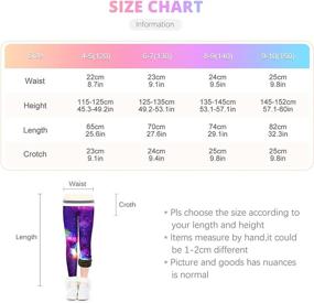 img 3 attached to Slaixiu Leggings Fleece Printing GP777 3P B 130 Girls' Clothing : Leggings