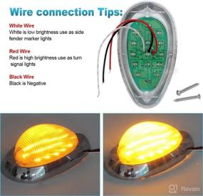 img 1 attached to 🚦 Partsam 2x Прозрачный/Янтарный 5-7/8" Светодиодный маркерный фонарь поворотного сигнала со световыми каплями 15LED Герметичный аналог для грузовиков