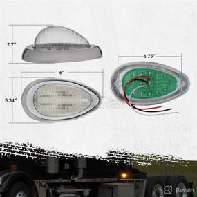 img 2 attached to 🚦 Partsam 2x Прозрачный/Янтарный 5-7/8" Светодиодный маркерный фонарь поворотного сигнала со световыми каплями 15LED Герметичный аналог для грузовиков