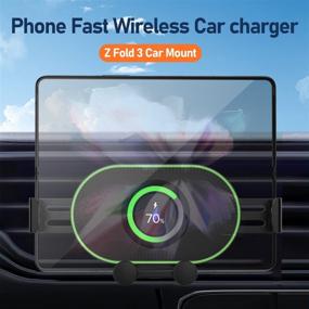 img 2 attached to 🔌 Vizvera 2022 Wireless Charger 15W Z Fold Car Mount, Fast Wireless Charger & Phone Holder for Samsung Galaxy Z Fold 3 - X3