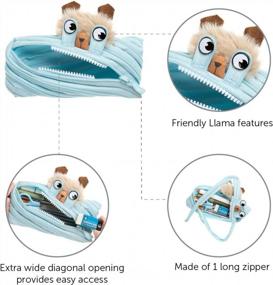 img 2 attached to Unleash Fun And Creativity With ZIPIT Lola Pencil Case - Vibrant Animal Design, Machine Washable, And One Zipper Wonder! (Lola Blue)