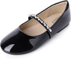 img 4 attached to 👯 SANDALUP Little Ballet Rhinestone Glitter Girls' Shoes - Stylish Flats for Sparkling Elegance