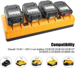img 3 attached to Fast Charger Replacement For Dewalt 12V/20V Max Lithium Battery - Energup DCB104 4-Port Li-Ion Charger Compatible With DCB102 DCB102BP DCB104 DCB118 DCB115 DCB107 DCB205-2 DCB204 DCB127 DCB609