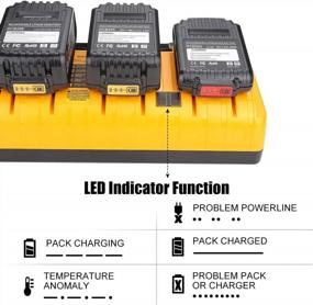 img 1 attached to Fast Charger Replacement For Dewalt 12V/20V Max Lithium Battery - Energup DCB104 4-Port Li-Ion Charger Compatible With DCB102 DCB102BP DCB104 DCB118 DCB115 DCB107 DCB205-2 DCB204 DCB127 DCB609