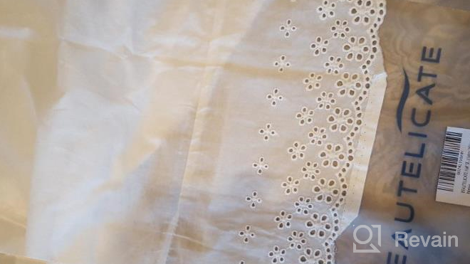 img 1 attached to Vintage Ivory 100% Cotton Half Slip Skirt Extender With Lace Embroidery review by Liz Smith