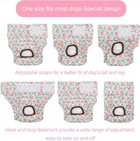 img 2 attached to 3 Pack CuteBone Female Dog Diapers - Small Size D14S For Doggie
