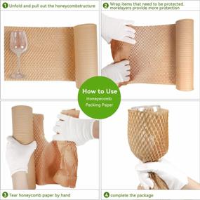 img 2 attached to KAREEME Honeycomb Packing Paper - Eco-Friendly Cushioning Wrap For Secure Gift Packaging
