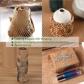 img 1 attached to KAREEME Honeycomb Packing Paper - Eco-Friendly Cushioning Wrap For Secure Gift Packaging