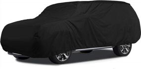 img 2 attached to Protect Your Vehicle In Style With Covermates Contour Fit Car Cover - Heavy-Duty Polyester, Mesh Vent, Elastic Hem | Black Vehicle Covers